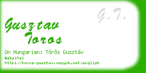 gusztav toros business card