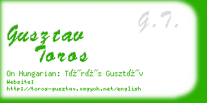 gusztav toros business card